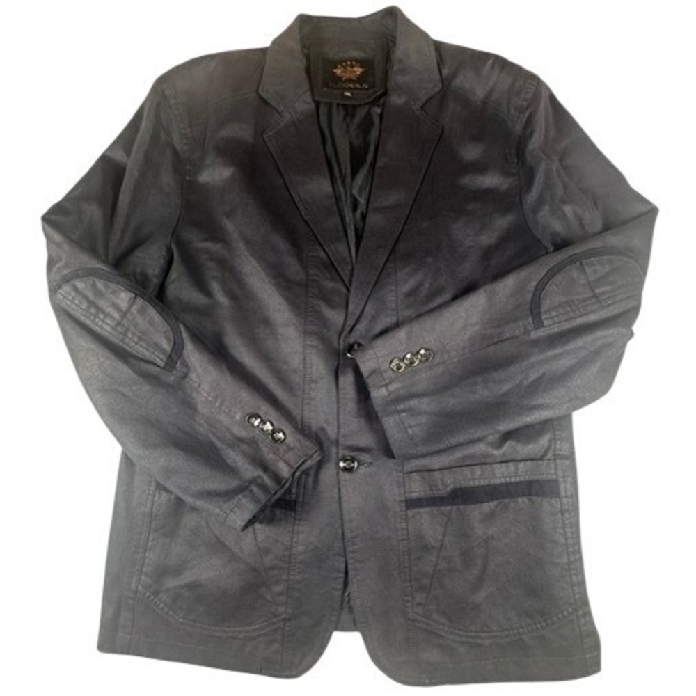 El General Blazer Mens XXL Gray‎ Coated Cotton Microfiber Utility Elbow Patches